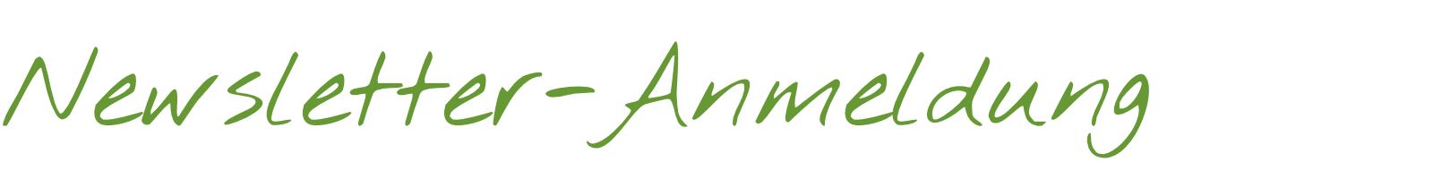 Newsletter Anmeldung