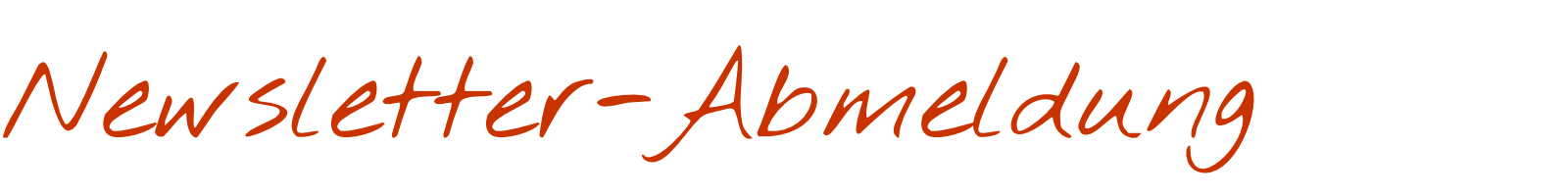Newsletter Abmeldung