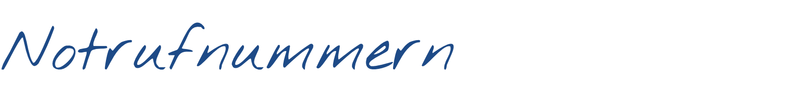 Notrufnummern der Stadt Hamburg