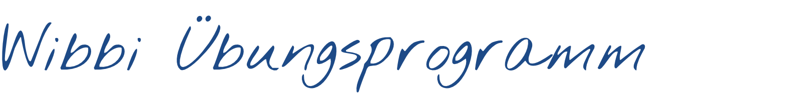 Wibbi Übungsprogramm